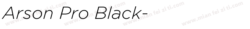 Arson Pro Black字体转换